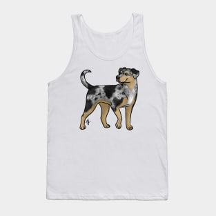 Dog - Catahoula Leopard Dog - Blue Leopard Tan Tank Top